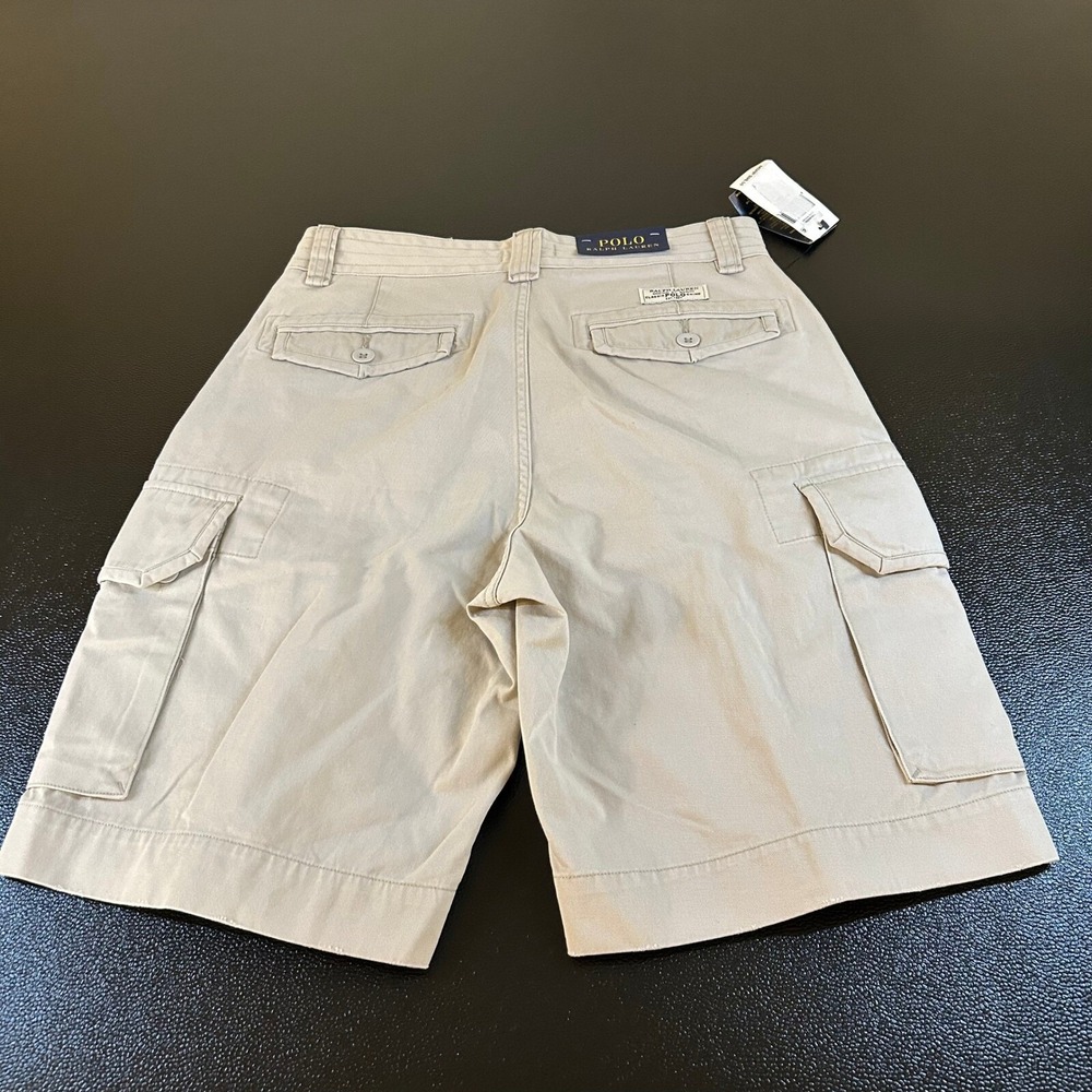 Polo Ralph Lauren Classic Polo Chino Cargo Shorts Mens 30 Khaki Cotton Pocket